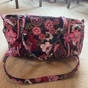 Vera Bradley pink, red, multi color flowered duffel.
